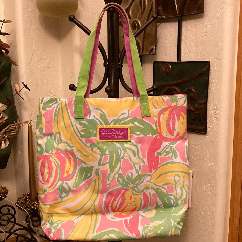 NWOT Lilly Pulitzer for Estée Lauder Tropical Tote Bag